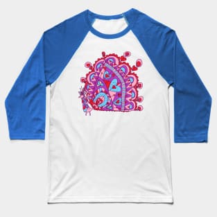 Peacock Bird Baseball T-Shirt